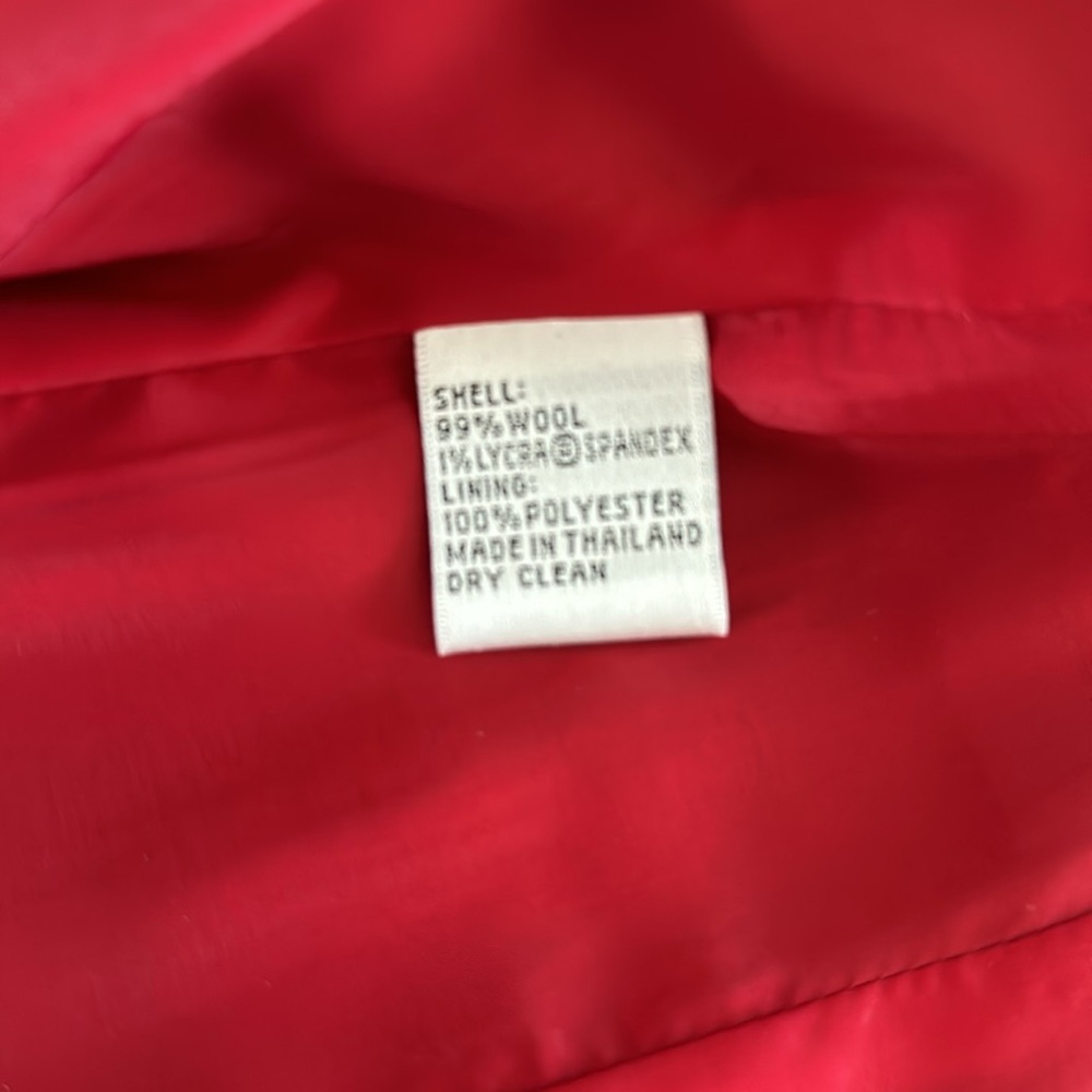 TALBOTS Red Fitted Wool Jacket - Picture 6 of 6